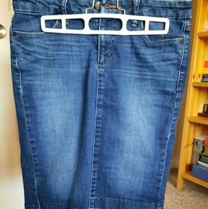 Blue denim Straight Jean skirt